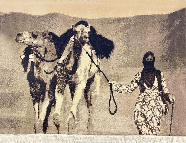 Camel and Women Carpet Wall Hanging