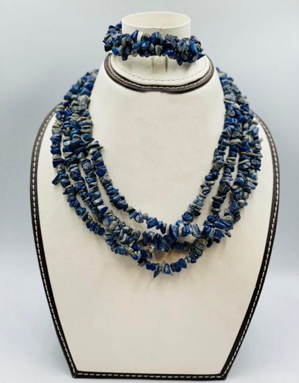 Lapis Lazuli Necklace with Bracelet