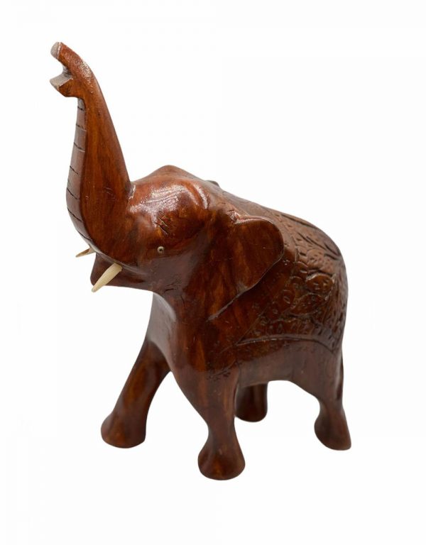 Wood Elephant Decoration Piece 12inch - Image 3