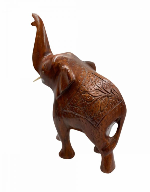 Wood Elephant Decoration Piece 12inch - Image 2