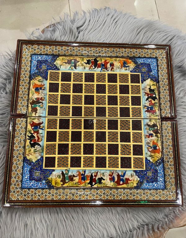 Chess Board and Backgammon wooden handmade