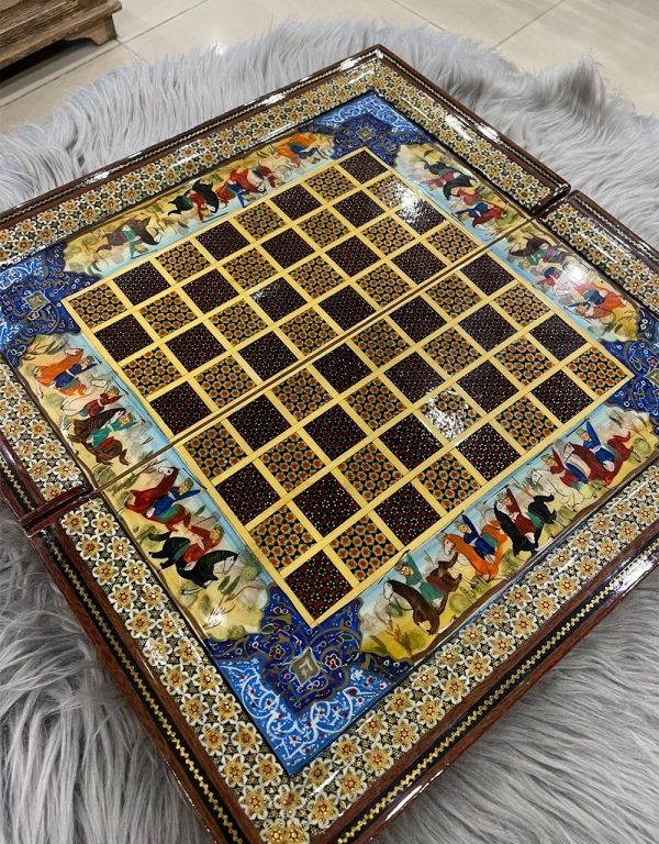 Chess Board and Backgammon wooden handmade - Image 3