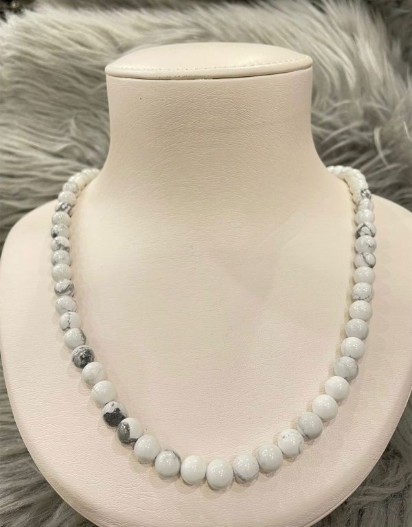 Howlite stone necklace