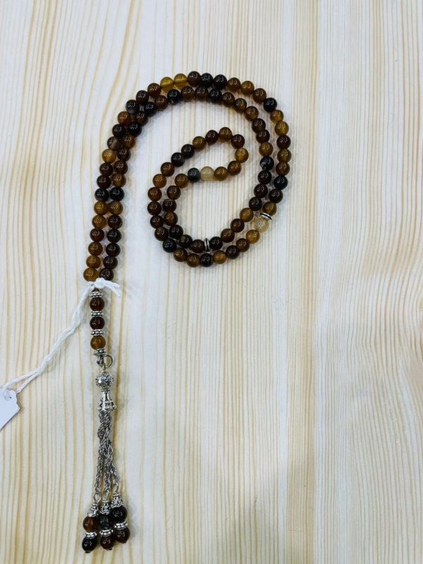 Brown Agate(Aqeeq) Prayer Beads 99pcs Stone